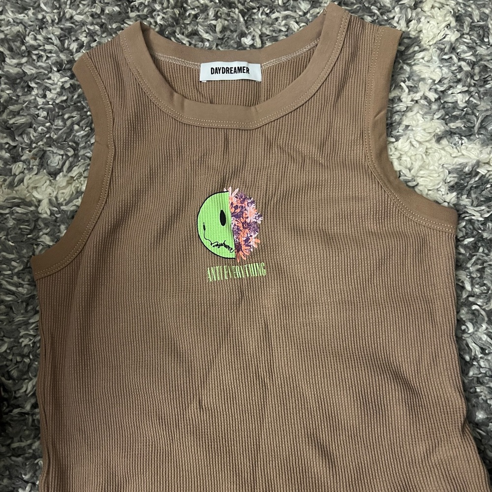 Daydreamer Brown Tank Top